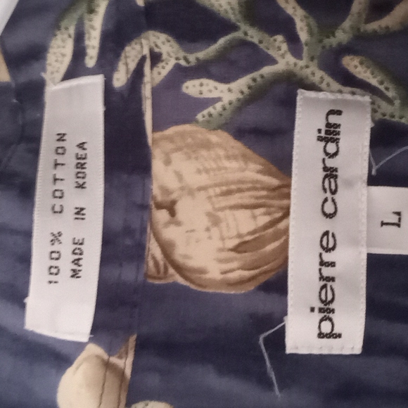 Vintage 90's Y2K Pierre Cardin Men's Cotton Hawaiian Shirt - Picture 6 of 8